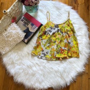 Yellow Floral Tank Top